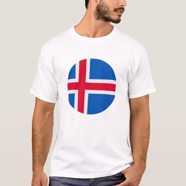 Camiseta Bandera de Islandia (Anverso)