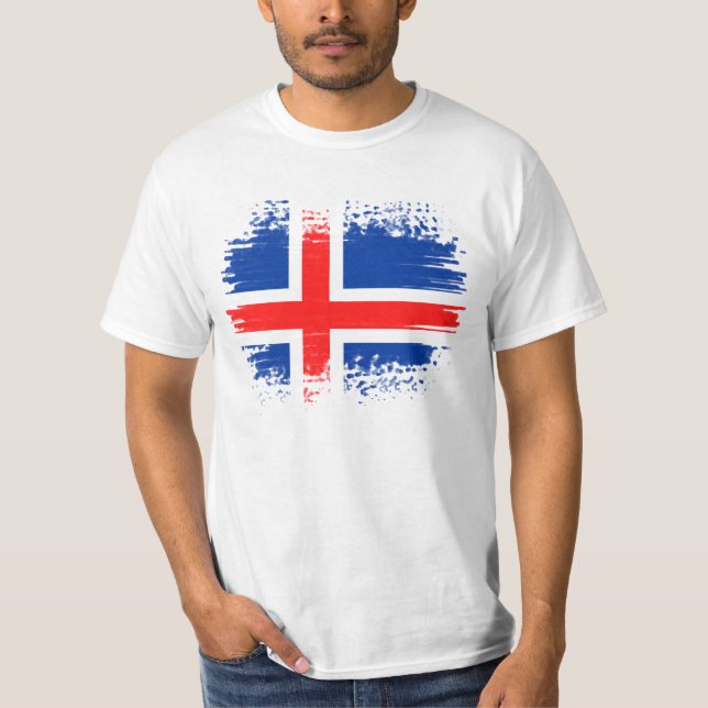 Camiseta Bandera de Islandia (Anverso)