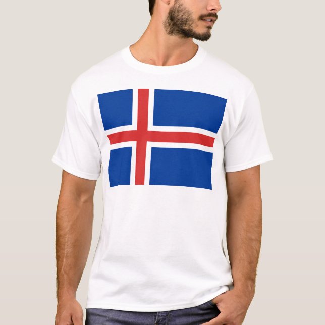 Camiseta Bandera de Islandia (Anverso)