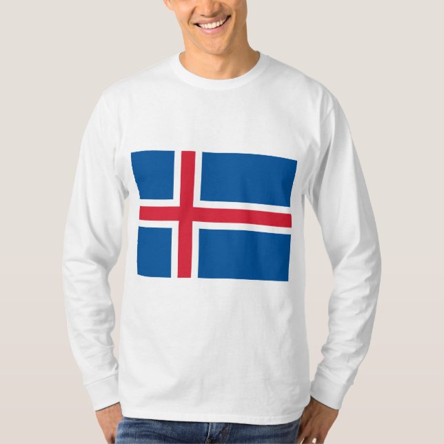 Camiseta Bandera de Islandia (Anverso)