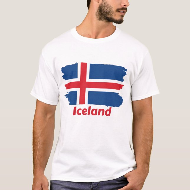 Camiseta Bandera de Islandia (Anverso)