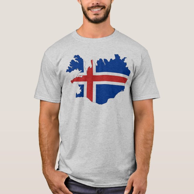 Camiseta Bandera de Islandia (Anverso)