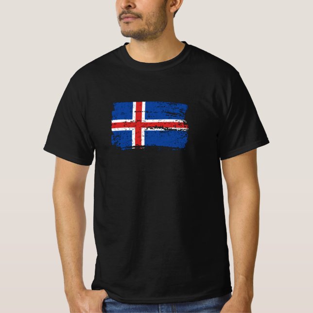 Camiseta Bandera de Islandia (Anverso)