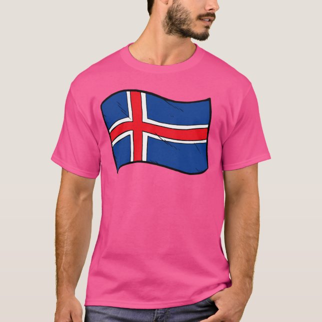 Camiseta Bandera De Islandia (Anverso)