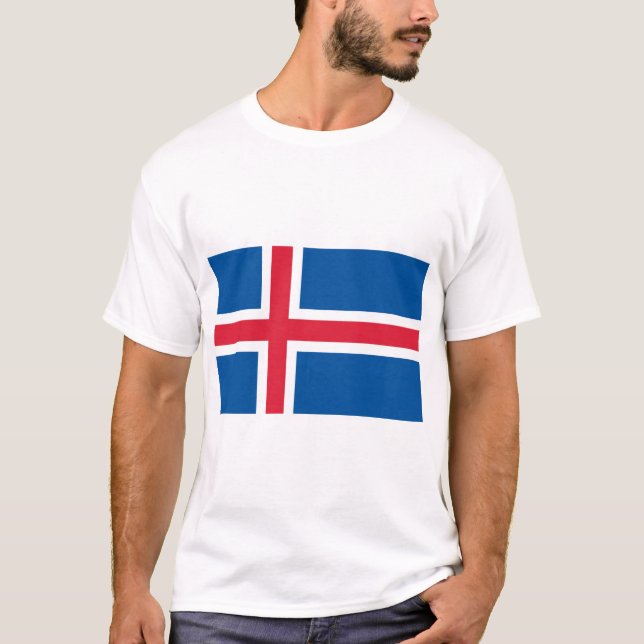 Camiseta Bandera de Islandia (Anverso)