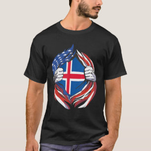 Camiseta Bandera de Islandia Orgullosa De Mi Herita Islande