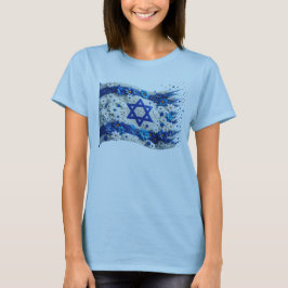 Camiseta Bandera de Israel floreciendo en flores