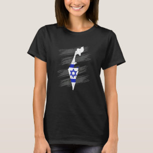 Camiseta Bandera de Israel Jerusalén Hebreo Verdadero Judío