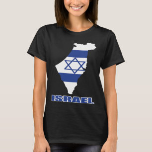 Camiseta Bandera de Israel Mapa Jerusalén Judío Tel Aviv He