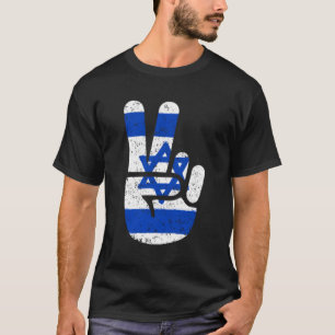 Camiseta Bandera de Israel Signo de Gran Paz V Símbolo de D