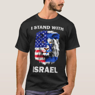Camiseta Bandera de Israel y Estados Unidos León Me manteng