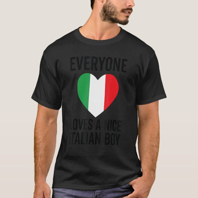 Camiseta Bandera de Italia: A todos les gusta un buen chico (Anverso)