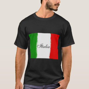 Camiseta Bandera de Italia. amo Italia. texto