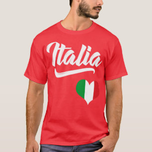 Camiseta Bandera de Italia Corazón Amor Italia Italiano