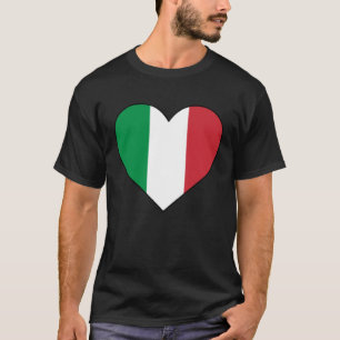 Camiseta Bandera de Italia Corazón Bandera Italiana Hombres