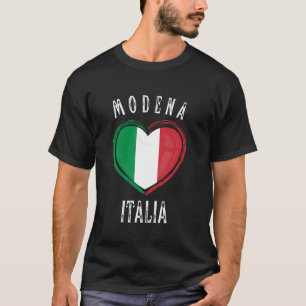 Camiseta Bandera de Italia Corazón Ciudad de Módena