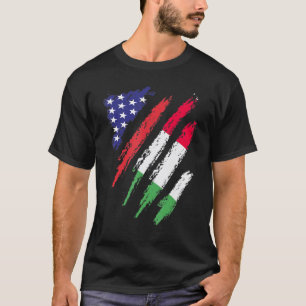 Camiseta Bandera de Italia cultivada en Estados Unidos Mes 