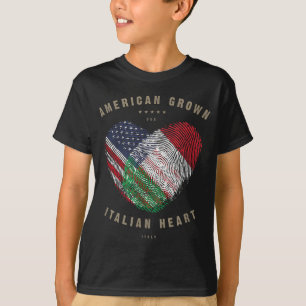 Camiseta Bandera de Italia de American Grown Italian Heart