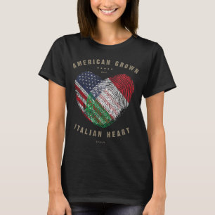 Camiseta Bandera de Italia de American Grown Italian Heart 