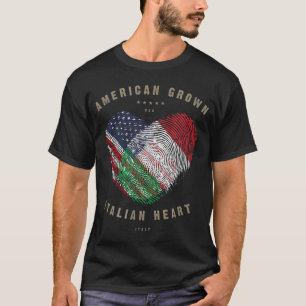 Camiseta Bandera de Italia de American Grown Italian Heart
