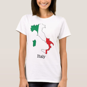 Camiseta Bandera de Italia dentro de su mapa - Colección de
