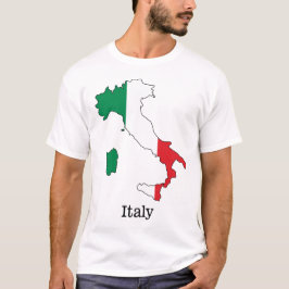 Camiseta Bandera de Italia dentro de su mapa - Colección de