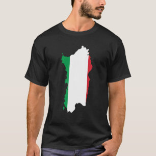 Camiseta Bandera de Italia en Cerdeña