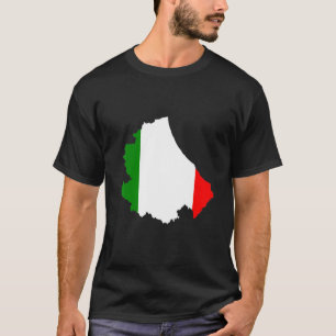 Camiseta Bandera de Italia en el contorno de Abruzzo Italia