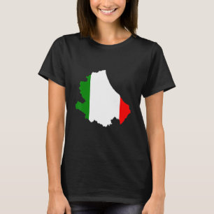 Camiseta Bandera de Italia en el contorno de Abruzzo Italia