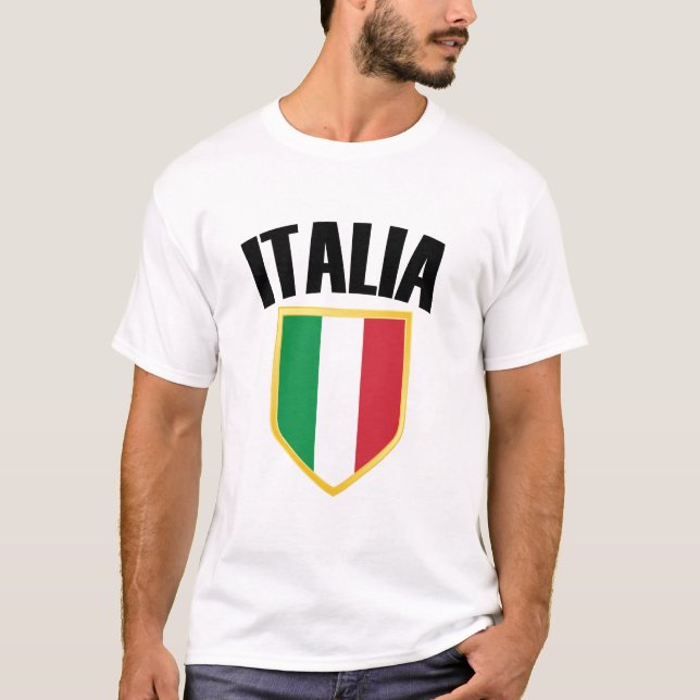 Camiseta Bandera de Italia Escudo (Anverso)