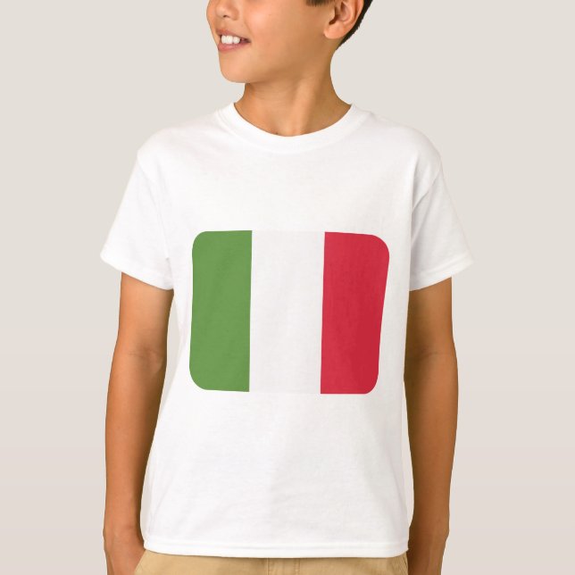 Camiseta Bandera de Italia - gorjeo de la emoji (Anverso)
