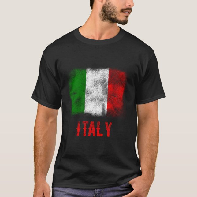 Camiseta Bandera de Italia Herencia de Orgullo Italiano Est (Anverso)
