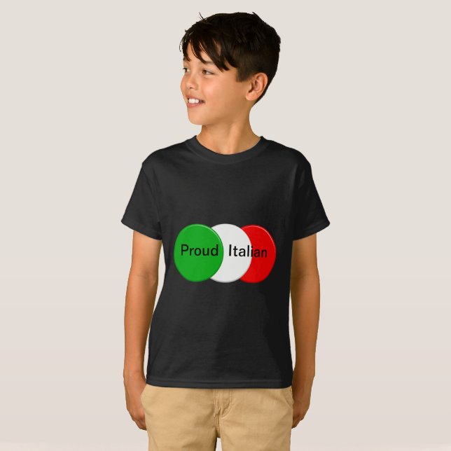 Camiseta Bandera de Italia. Italiano orgulloso (Anverso completo)