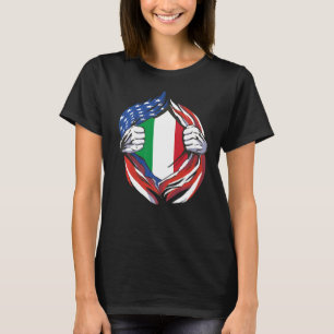Camiseta Bandera de Italia Orgullo americano de mi herencia