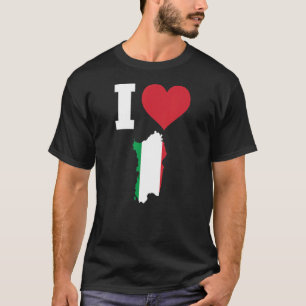 Camiseta Bandera de Italia para Cerdeña que amo Cerdeña