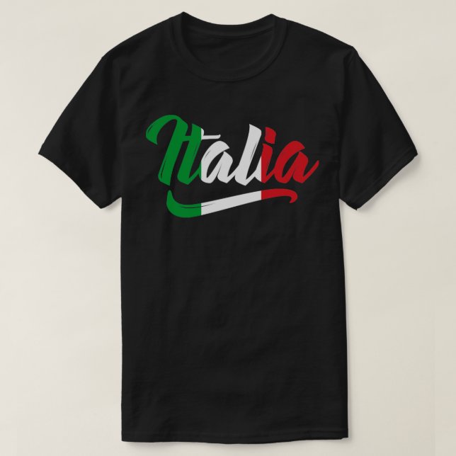 Camiseta Bandera de Italia Patrimonio de la Familia Italian (Diseño del anverso)