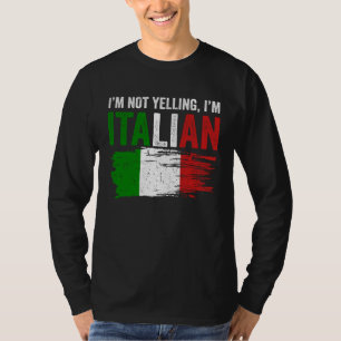 Camiseta Bandera de Italia Raíces Italianas Humor No Estoy