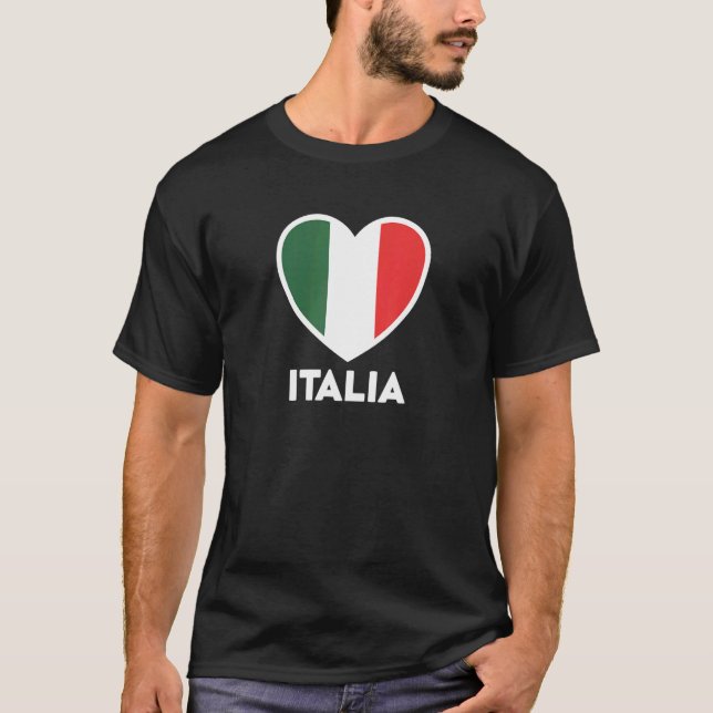 Camiseta Bandera de Italia Rojo Blanco Verde (Anverso)
