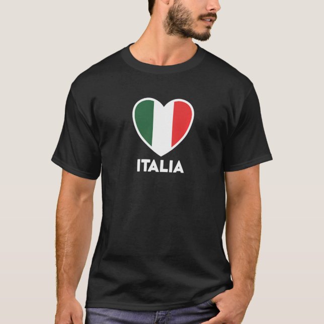 Camiseta Bandera de Italia Rojo Blanco Verde (Anverso)