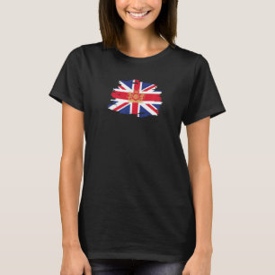 CAMISETA BANDERA DE JACK DE LA UNIÓN BRITÁNICA CON ESCUDO R