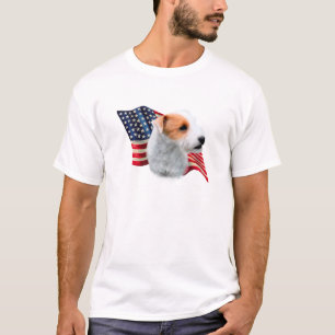 Camiseta Bandera de Jack Russell Terrier (rota)