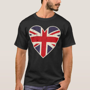 Camiseta Bandera de Jack, Unión Británica con Forma de Cora
