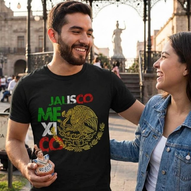 Camiseta Bandera de Jalisco México  (Jalisco Mexico Flag T-Shirt)