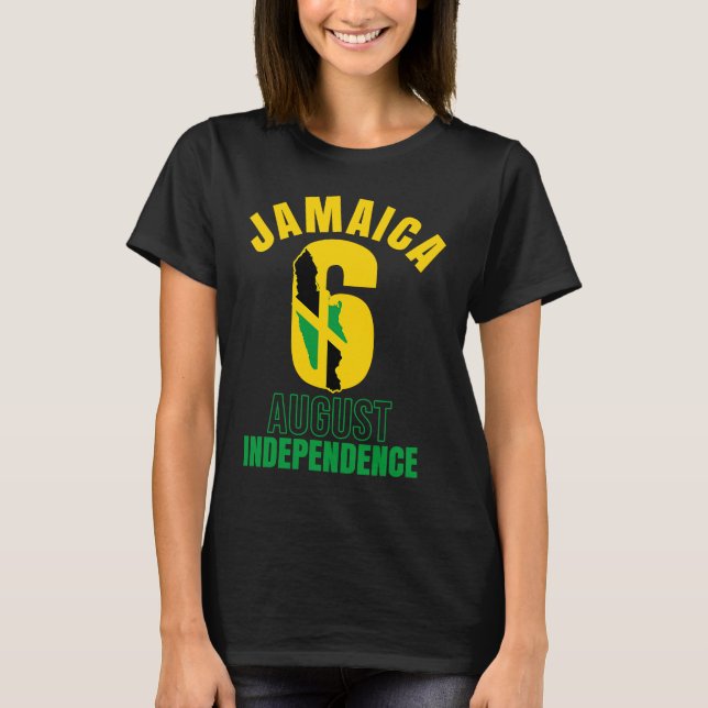 Camiseta Bandera de Jamaica antigua 6 de agosto Día de la I (Anverso)