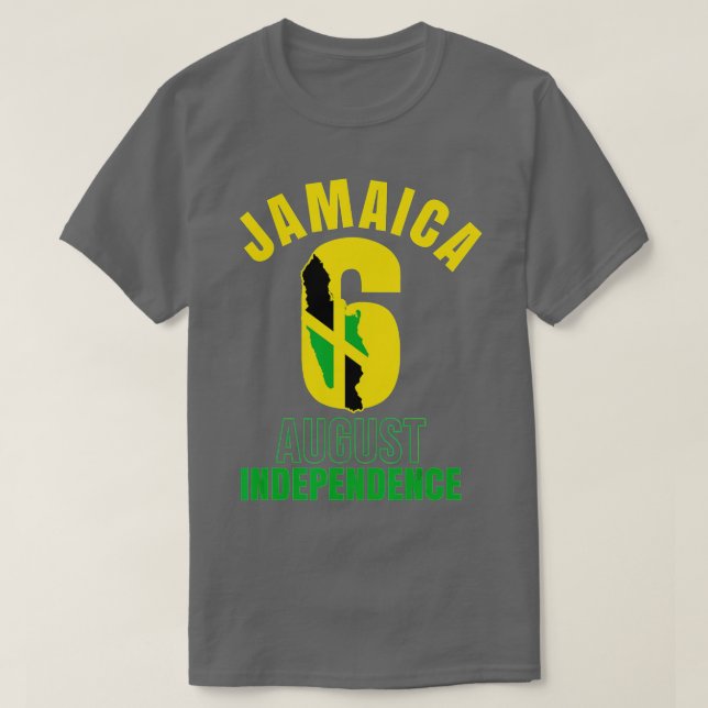 Camiseta Bandera de Jamaica antigua 6 de agosto Día de la I (Diseño del anverso)