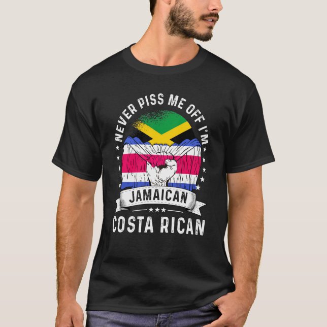 Camiseta Bandera de Jamaica Costa Rica crece humor y orgull (Anverso)