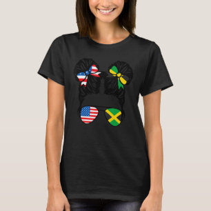 Camiseta Bandera de Jamaica de medio Chica jamaiquino estad