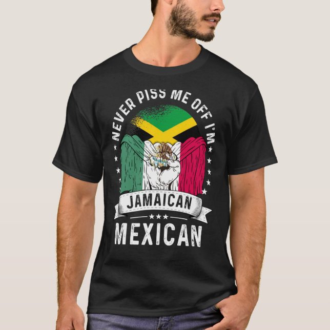 Camiseta Bandera de Jamaica México crece humor orgullo ciud (Anverso)