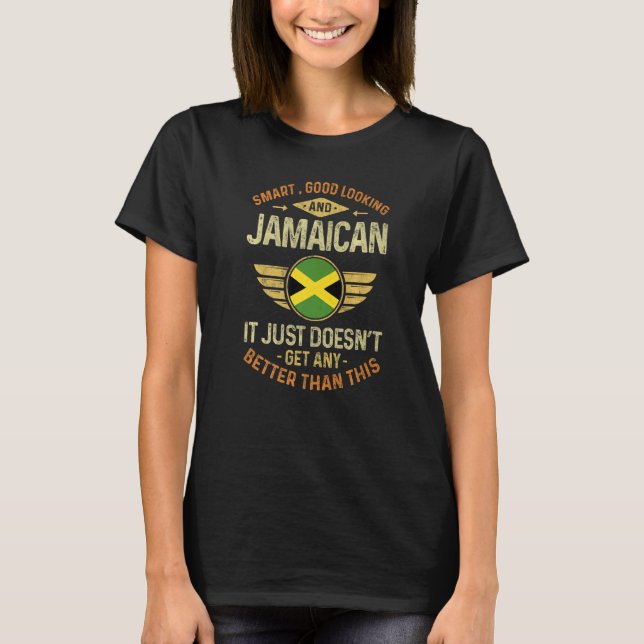 Camiseta Bandera de Jamaica Orgullosos Hombres y Mujeres (Anverso)