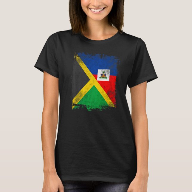 Camiseta Bandera De Jamaica Y Haití 5 (Anverso)